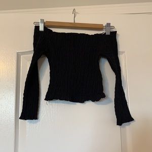 Zara off the shoulder stretchy crop